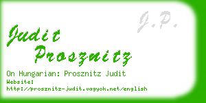 judit prosznitz business card